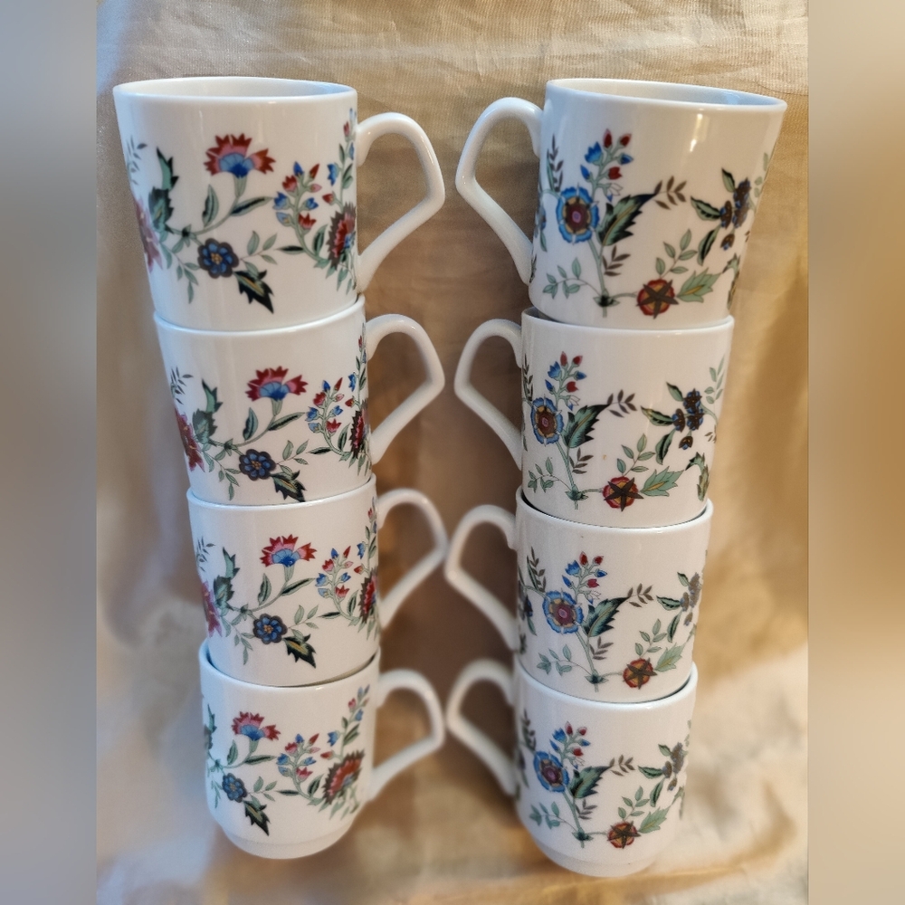 PMC Vintage Floral Mug and Cover Set of 10